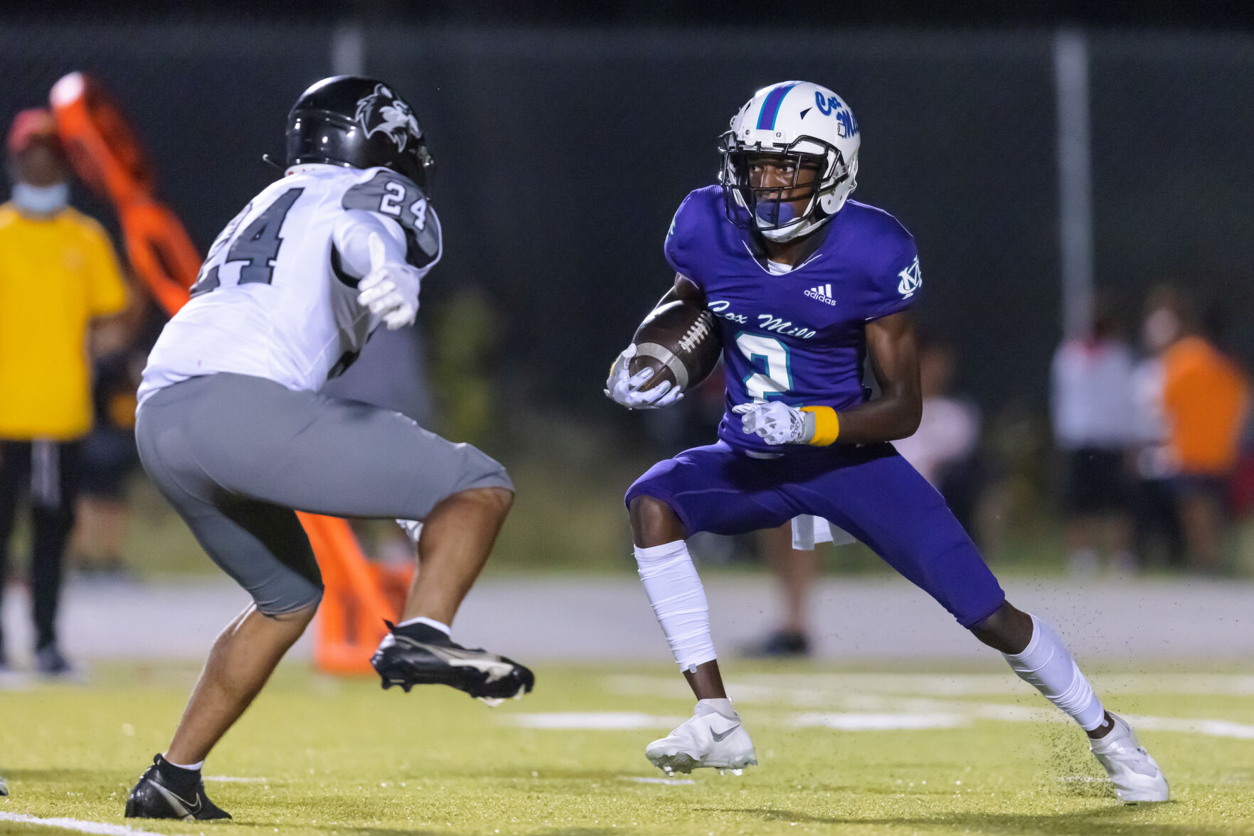 The Hough Huskey defeated the Cox Mill Chargers 48-7 on Friday night at Cox Mill High School.